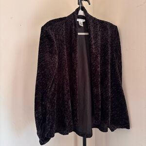 Connected Apparel Black Textured Cardigan